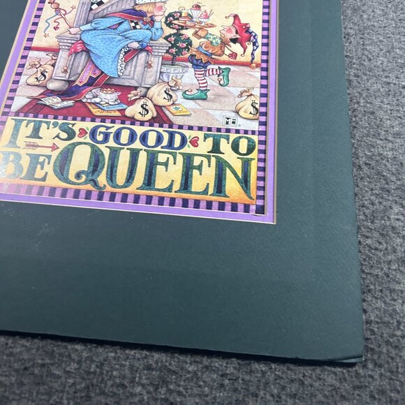 Mary Engelbreit-IT'S GOOD TO BE QUEEN Throne Birdcage Money Bags Art Print Mat - Picture 2 of 11